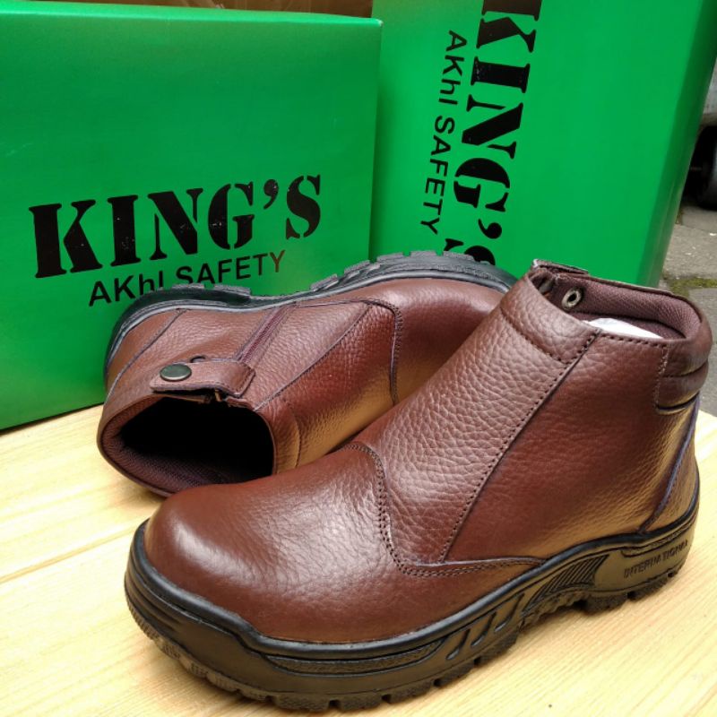 Sepatu Safety Kulit Asli Kings Akhi Safety Resleting International