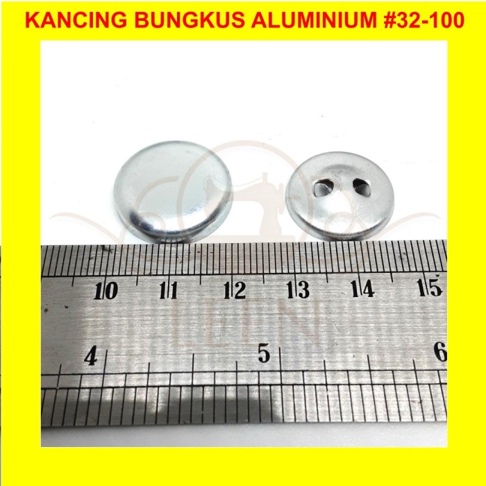 Kancing Bungkus Bahan Aluminium GRADE AAA No 32 - 100 Kaleng Kain LEEN