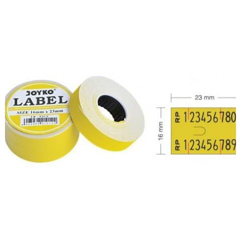 

Termurah Kertas Stiker Label Harga 2 Line Warna Kuning Joyko Lb-P2Cy (10 Roll) Offic