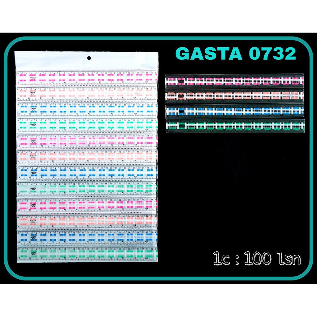 

MJ Penggaris GASTA 30cm 0732 / Penggaris Plastik / Ruler