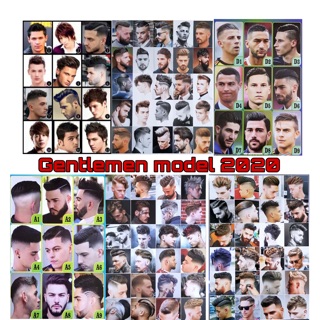 Art Paper Gambar Model Rambut Barbershop Dan Pangkas Rambut Uk A3 Shopee Indonesia