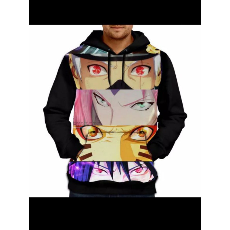jaket Hoodie 3D Fullprint Anime Naruto