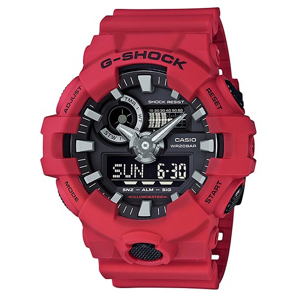 JAM TANGAN PRIA CASIO G-SHOCK GA-700-4A ORIGINAL - GSHOCK GA700 MERAH CASIO ORIGINAL jam tangan g sh