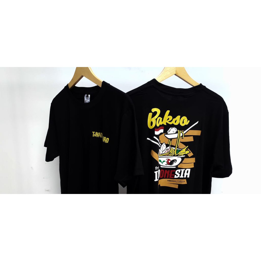 KAOS PRIA INDONESIA | KAOS BAKSO (BAKSO FROM INA)HITAM