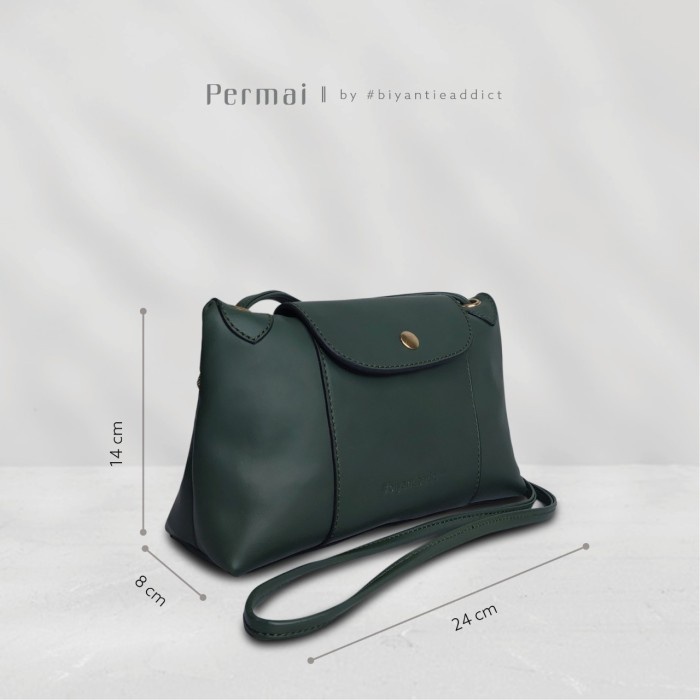 Permai Bag By Biyantie Addict /Tas Kulit Wanita / Tas Selempang Kulit - Army Cuci Gudang