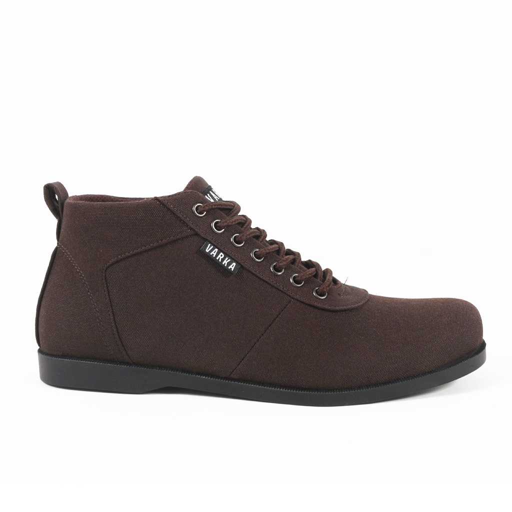 Sepatu Casual Pria V 42815 Brand Varka Sepatu Boots Semi Formal Kerja Kantor Kuliah Hangout Trendi Berkualitas Warna Coklat