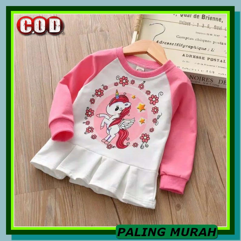 Baju Gaun Pesta Dress Pakaian Dres Drees Anak Perempuan Cewek Cew EV770 Dress Pony Anak Import, Dr