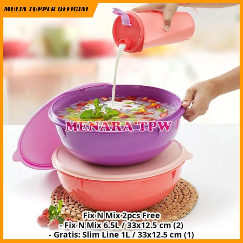 Baru Tupperware Fix N Mix 2pcs Free