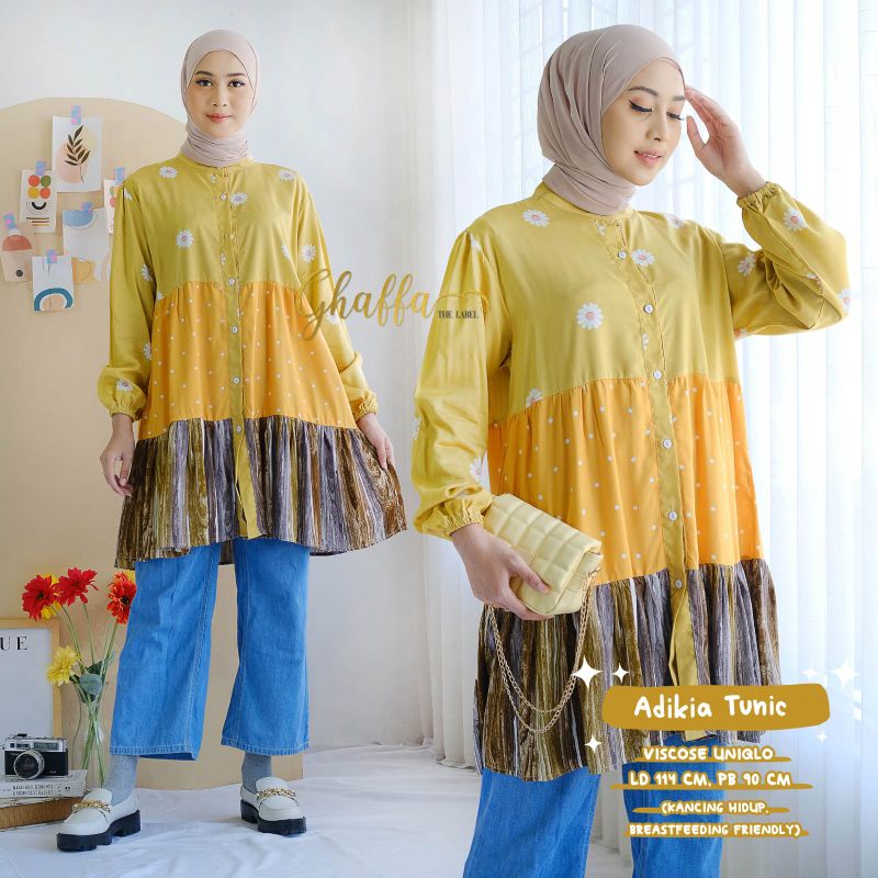 Adikia tunik motif 3in1 kuning by ghaffa the label