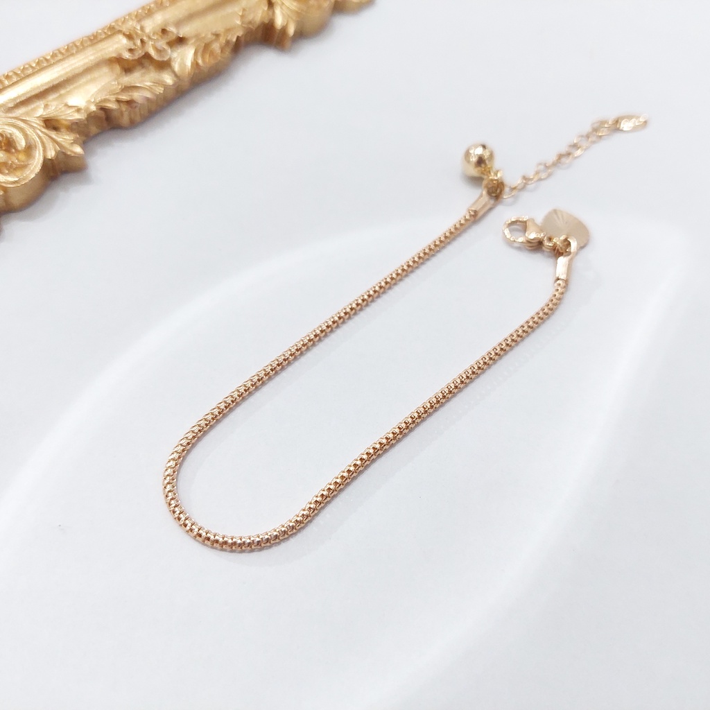 Gelang tangan rantai lapis emas - GTX 72 gelang xuping rantai milano bulat