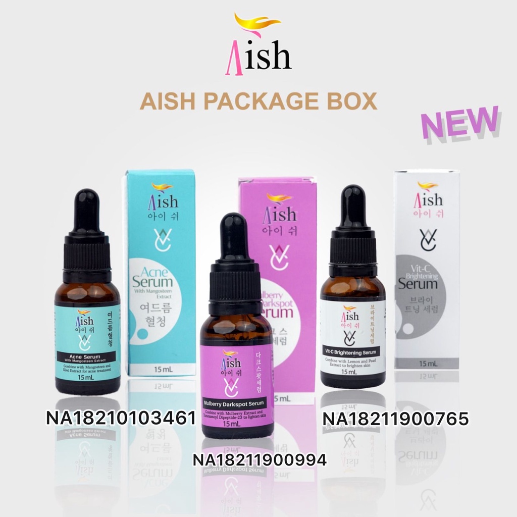 AISH SKINCARE  - FACIAL WASH / AISH SERUM KOREA / TONER / DAY&NIGHT CREAM - 100% Original-4