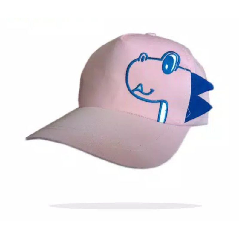 Topi anak karakter dino costume nama suka suka bordir nama-4