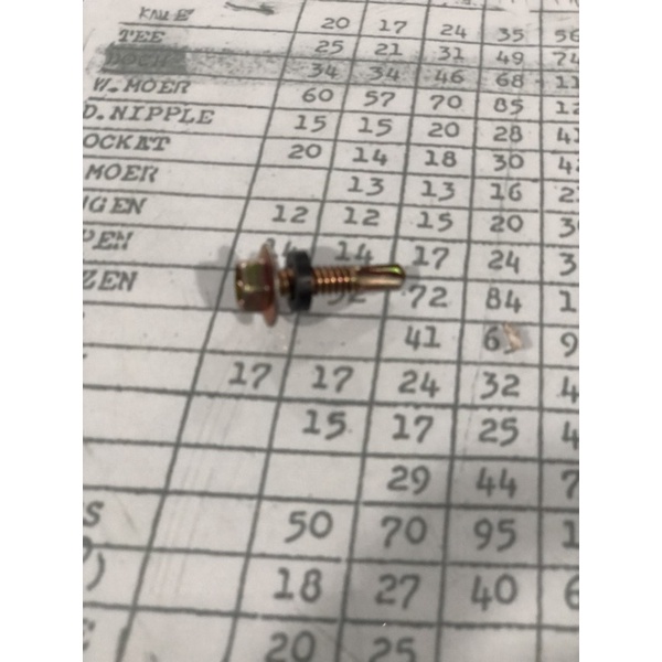Baut Roofing Paku Sekrup Roofing 2.5 cm