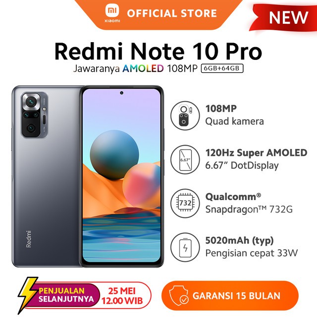 Xiaomi Redmi Note 10 Pro (6GB+64GB) AMOLED 6.67
