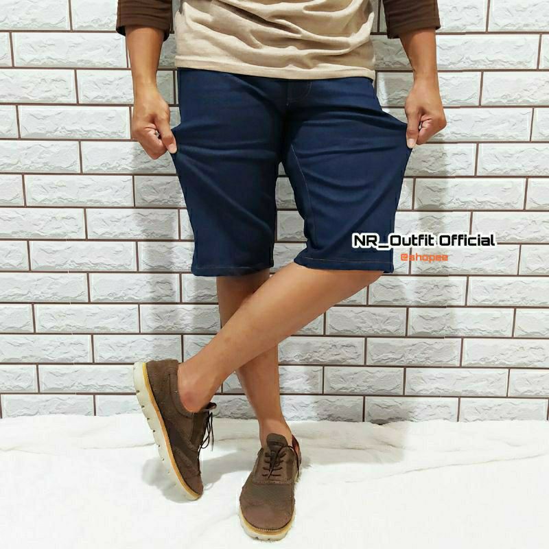 Celana Jeans Pendek Pria Skinny Slim Fit jeans Stretch Cowok 27-38 NR_Outfit Official COD