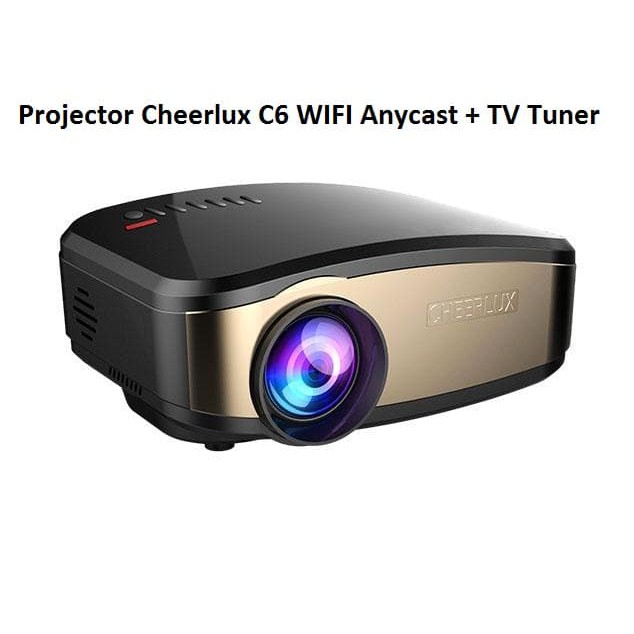 Proyektor terbaik projektor mini Projector Cheerlux C6 WIFI TV Tuner 1200 lumen