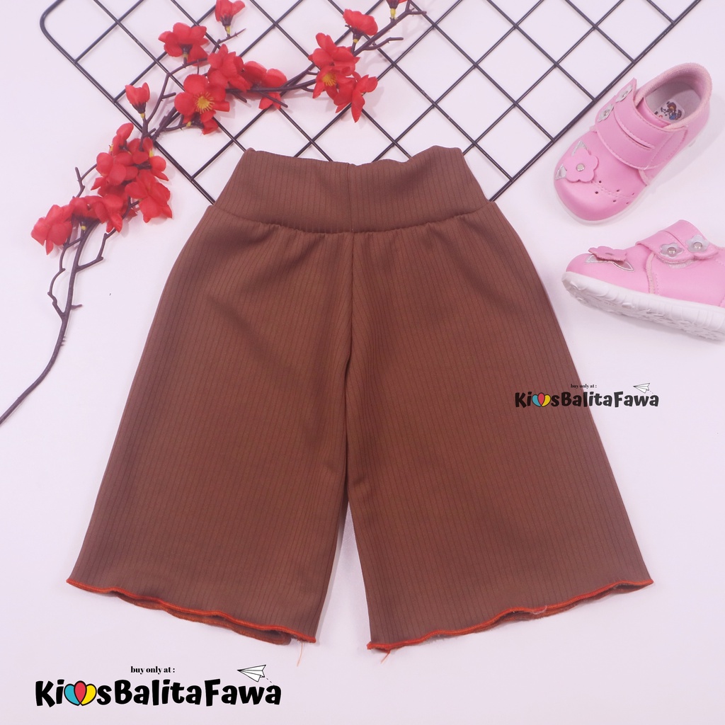 Kulot Polos Uk. 2-3 Tahun / Celana 3per4 Anak Perempuan Murah Celana Pendek Skirt Pant Adem