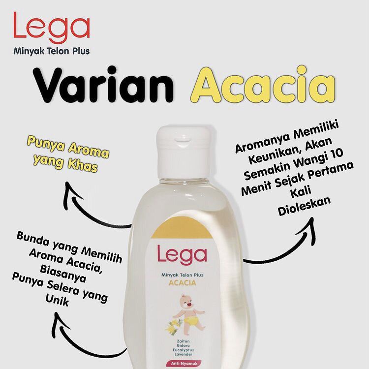 LEGA Minyak Telon Plus 70ml dan 100ml / Rose / Acacia / Aster