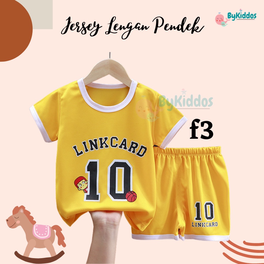 ByKiddos - Jersey Premiun Anak Lengan pendek / Baju Basket Anak / Baju Olahraga Anak / Setelan Olahraga Anak Part 1