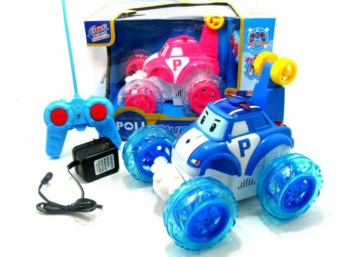 RC STUNT CAR ROBOCAR POLI 989-9642 REMOTE CONTROL MOBIL POLI