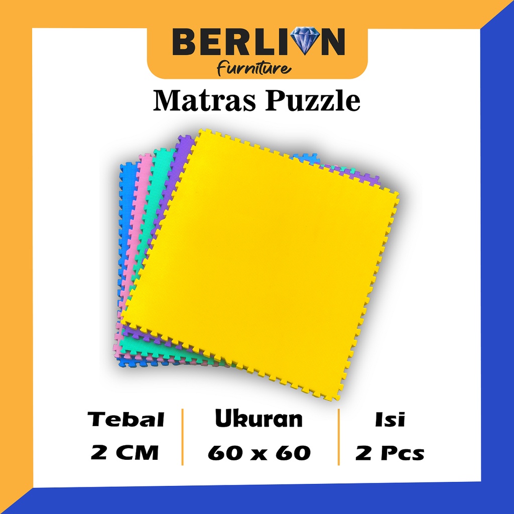 Matras Puzzle 60x60 Tbl 2 CM isi 2 Pcs / Tikar / Alas Lantai / Eva Foam / Puzzle Lantai