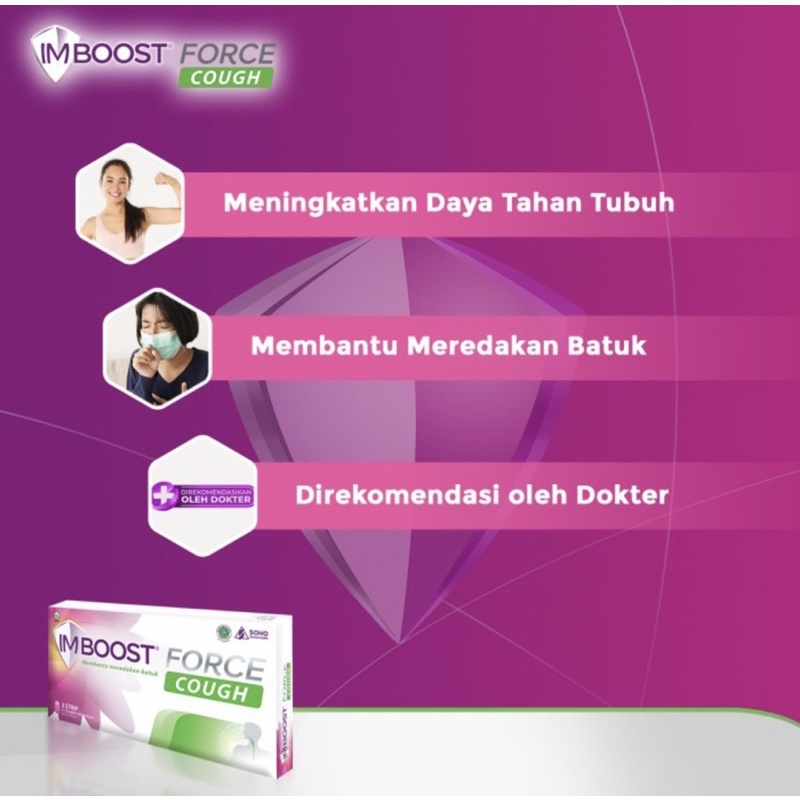 Imboost force cough box 30 tablet ( meningkatkan imun &amp; meredakan batuk )