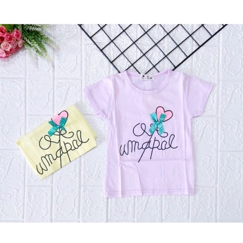 Kaos Anak Perempuan Import/ Atasan Anak Perempuan import/Kaos Anak Bayi/Kaos 100 Import 1-5 Tahun