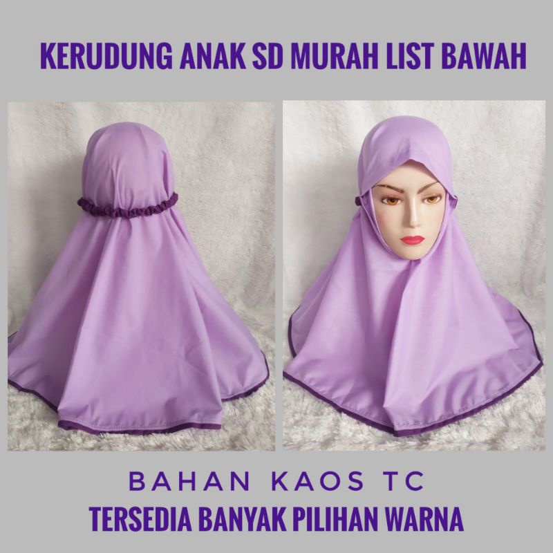 Kerudung anak SD termurah tersedia banyak warna