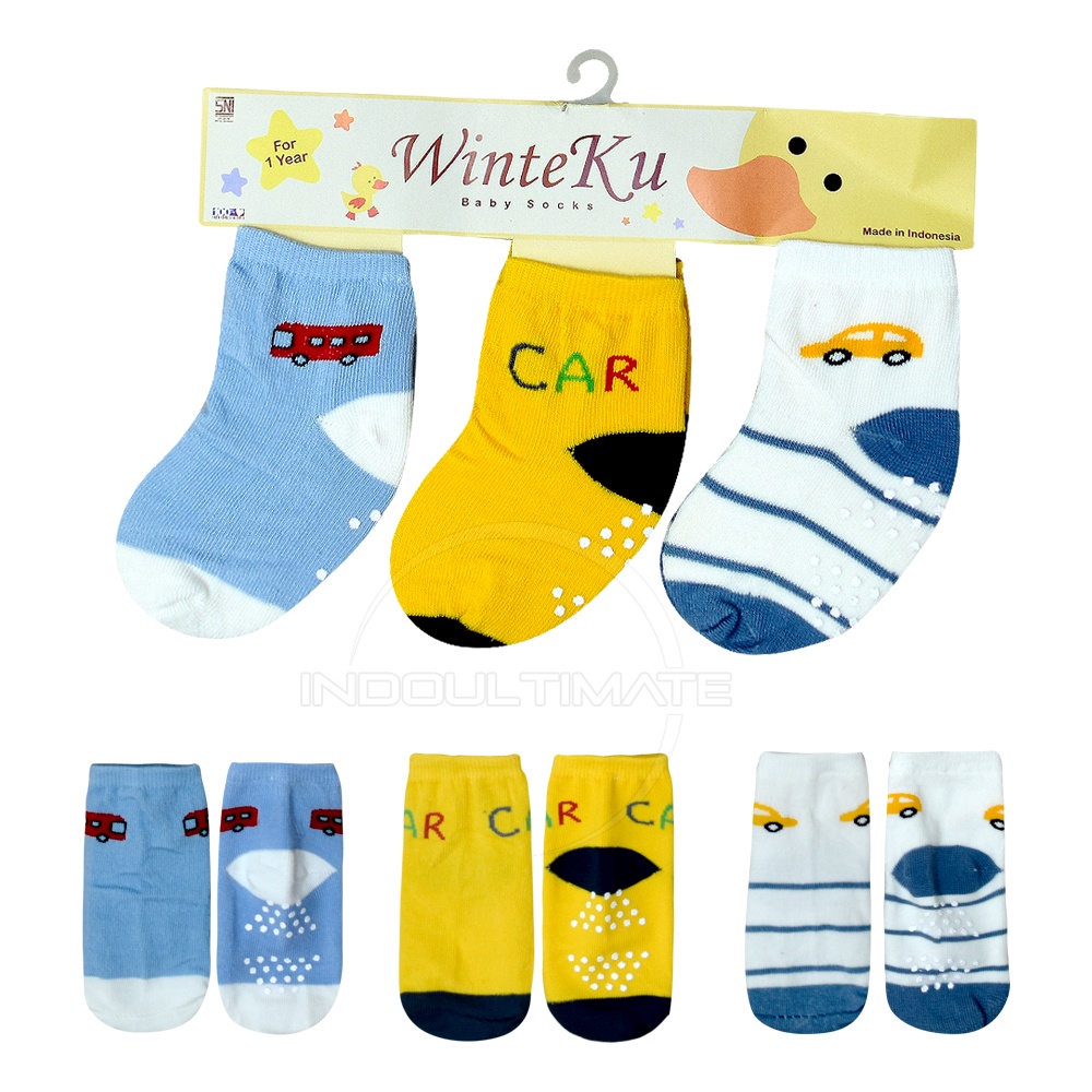 3in1 Kaos Kaki Bayi Newborn 6-12 Bulan ANTI SLIP Kaos Kaki Bayi BY-5305-FC Kaos Kaki Motif Kaos Kaki Karakter Baby Sock Sarung kaki Bayi Perempuan Laki-Laki Pelindung Kaki Bayi Penghangat kaki bayi Aksesoris Sepatu bayi