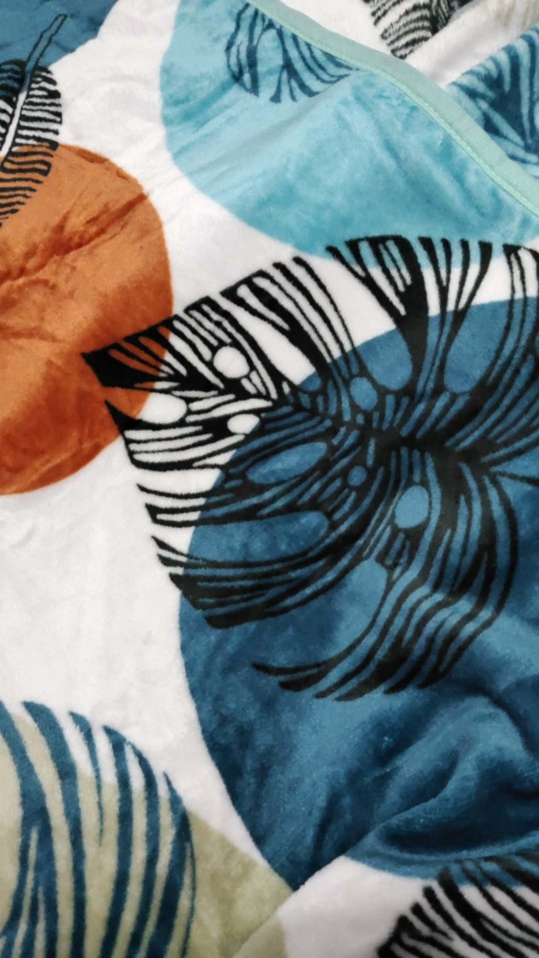 Selimut Nuansa Alam Lady Rose Uk.160x200 Cm Motif Aquatic, Big Leaf, Glory Bernuansa Hijau Dan Biru