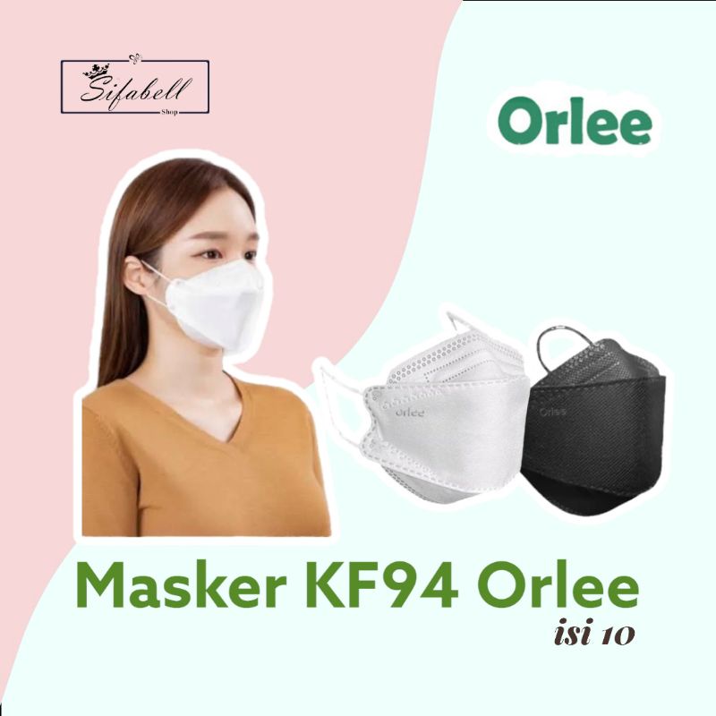 Masker Orlee KF94 Earloop 4ply Disposable Mask Korea Isi 10 Pcs