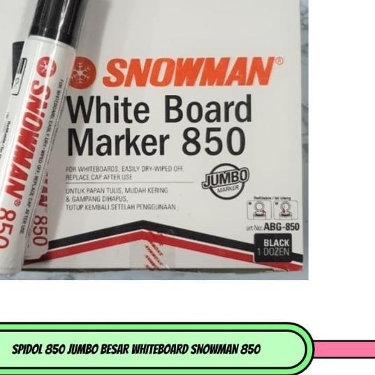 

♪ SPIDOL 850 JUMBO BESAR WHITEBOARD SNOWMAN 850 - Hitam ☎