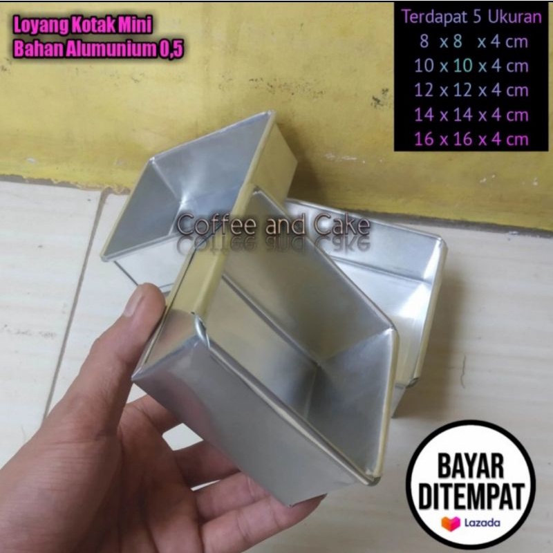 Loyang kotak mini / loyang brownies / loyang kue