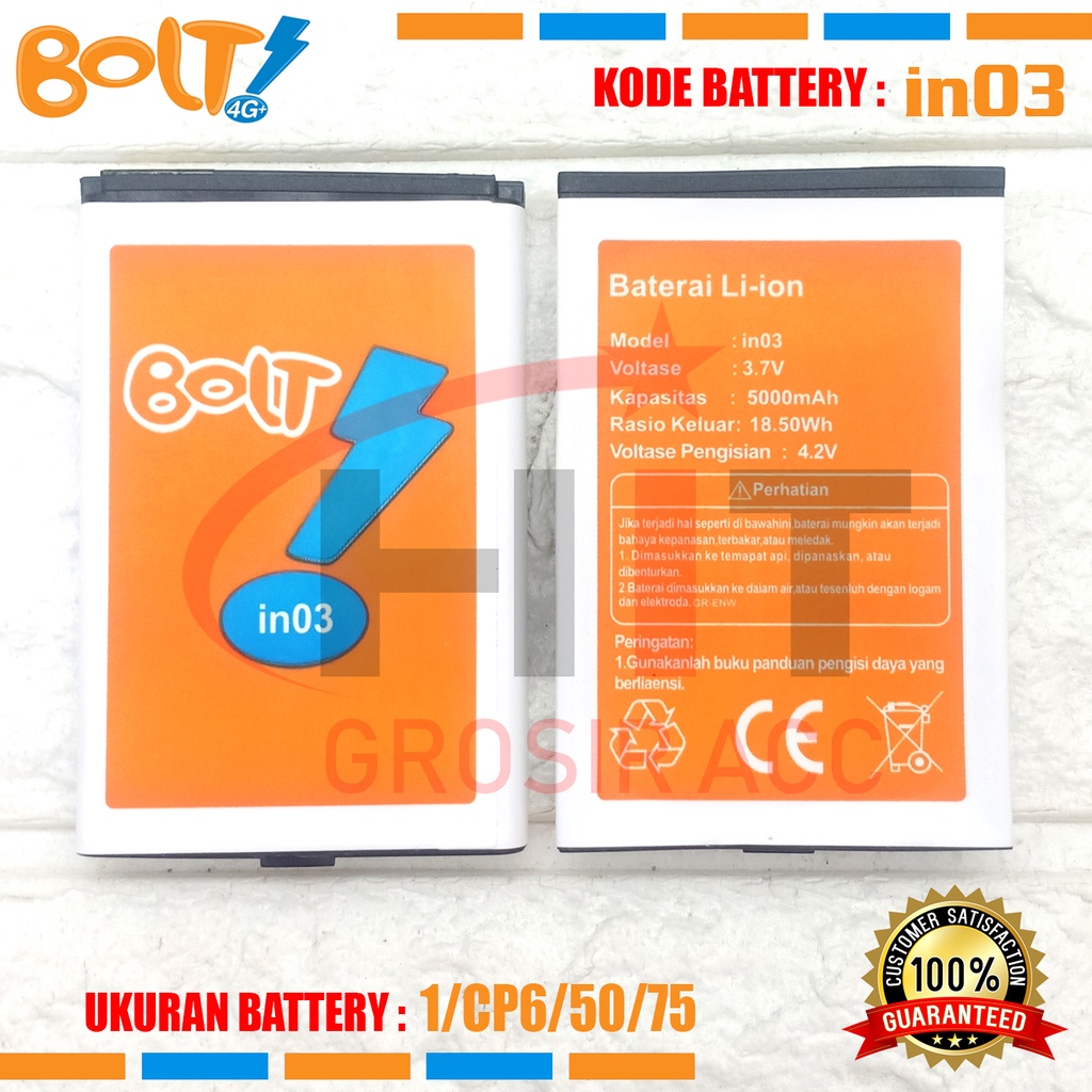 Baterai Battery Modem Mifi BOLT Aquila Max Ultra LTE IN03 , inO3 BL1