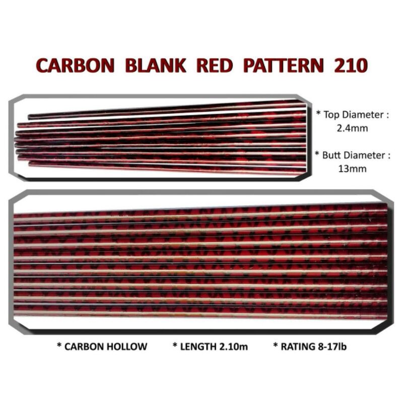 blank Carbon Hollow RED PATTERN 210