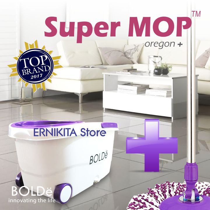 BOLDe SUPERMOP OREGON PLUS UTILITAS KOMPLIT - Stainless Penarik Botol Pewangi Roda