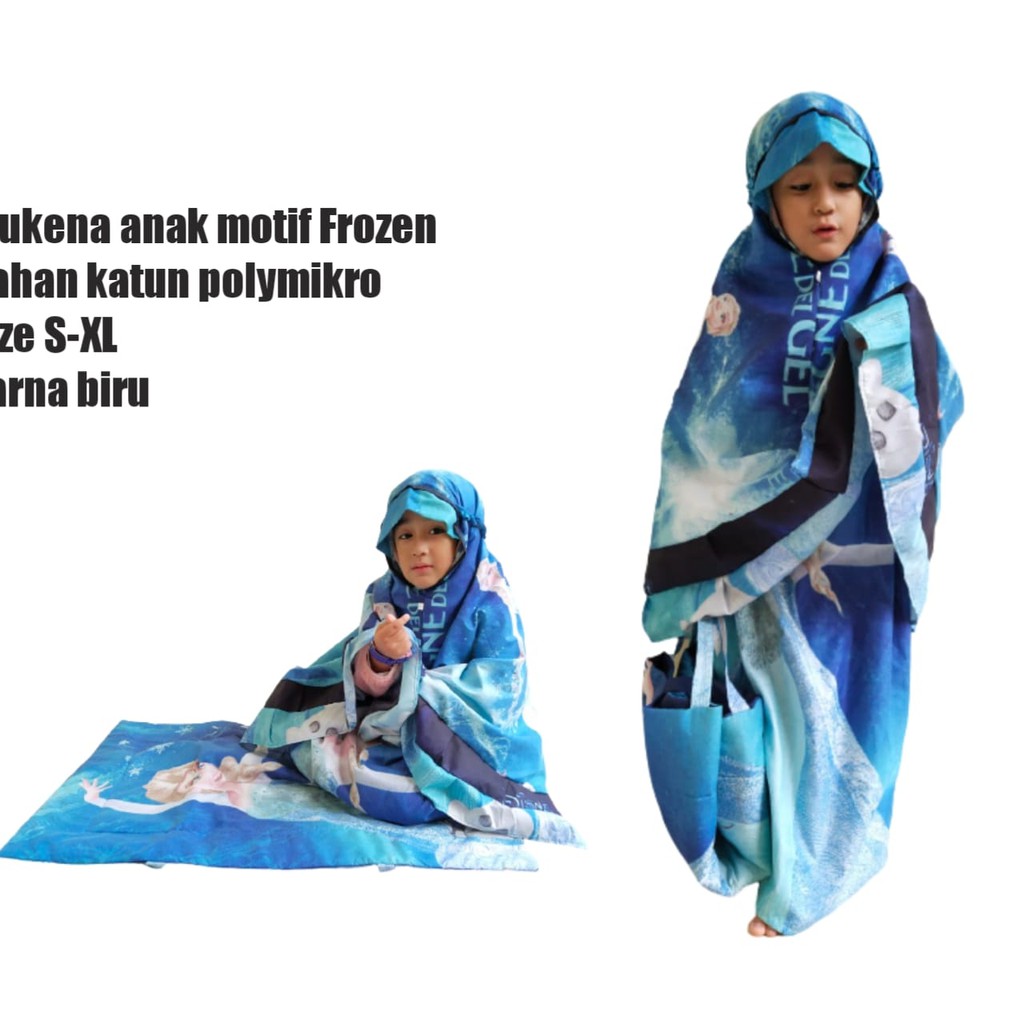 Mukena Anak Frozen Super/Tas Tebal bahan katun/ bahan berkualitas dan bisa bayar ditempat/COD