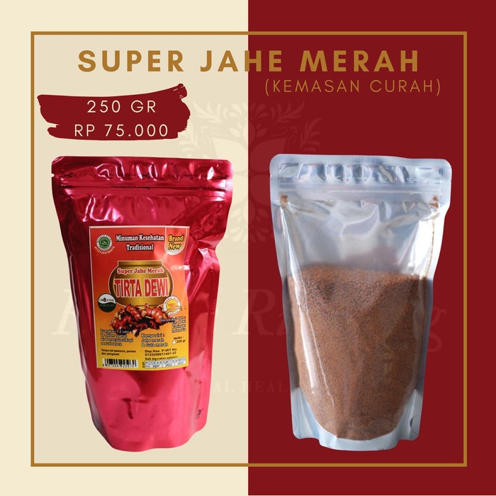 

Super Jahe Merah Organik Tirta Dewi - 250 Gram (BERKUALITAS)