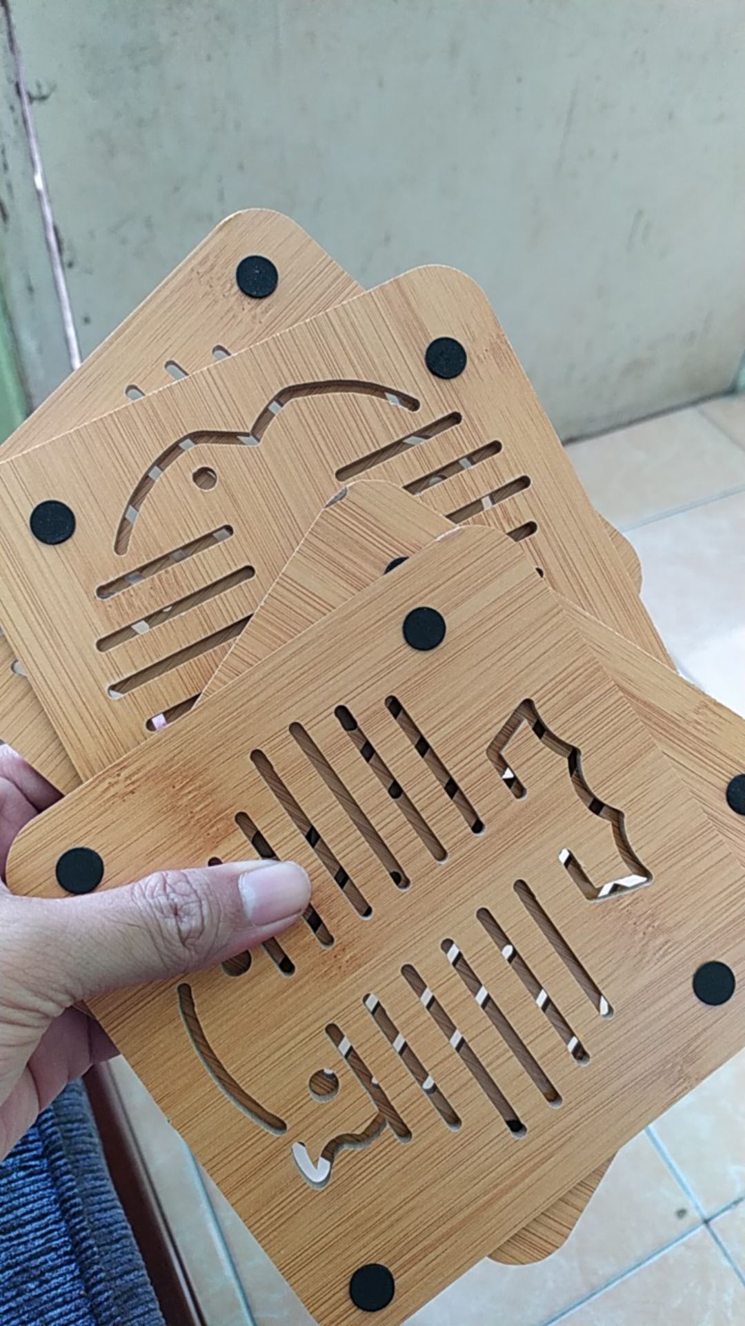 Tatakan Piring Tatakan Panci Panas Kayu Karakter