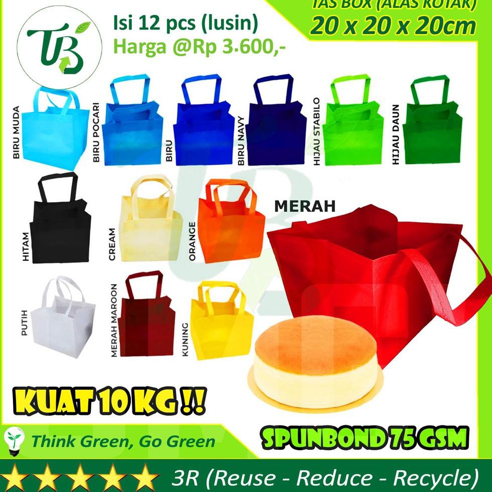 

Tersedi4 TAS KUE DAN NASI KOTAK SPUNBOND SIZE UKURAN 20CM BOX CAKE GOODIE BAG BUKAN PAPER BAG C0de@q