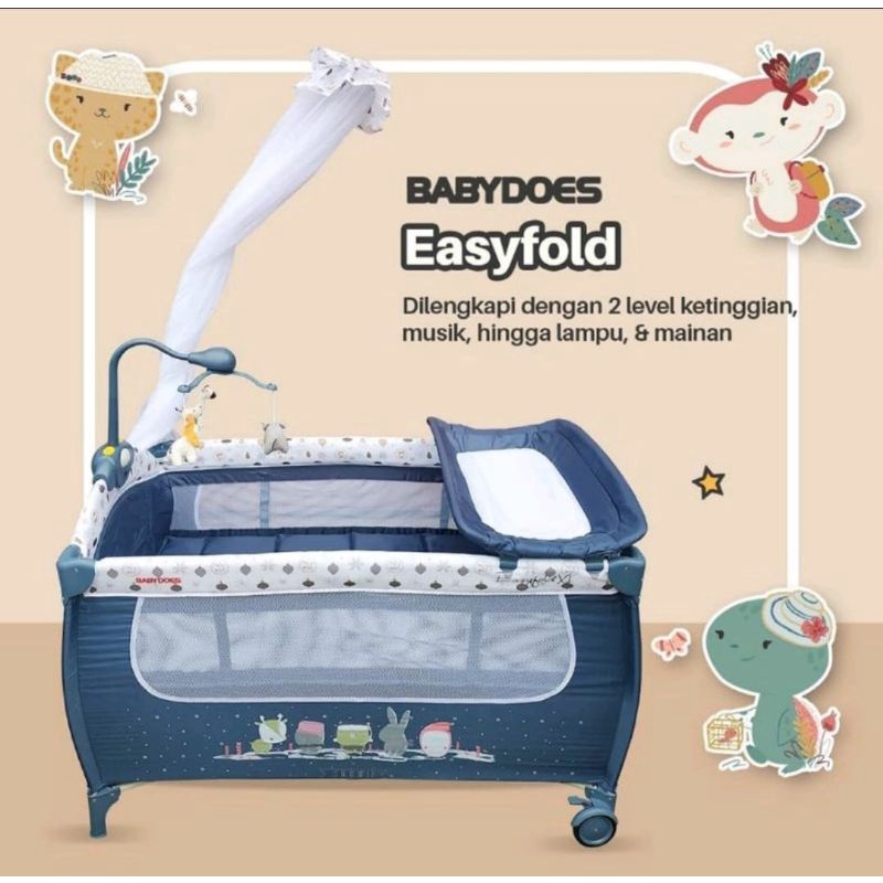 Babydoes Baby Box Ranjang Bayi Easyfold 18081 - tempat tidur bayi