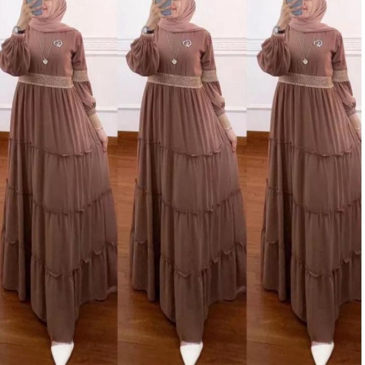 Ranifafashion/Danisa maxy/danisa dress/gamis danisa/gamis ceruty/gamis renda "SBA.01Jn22ᴷ"