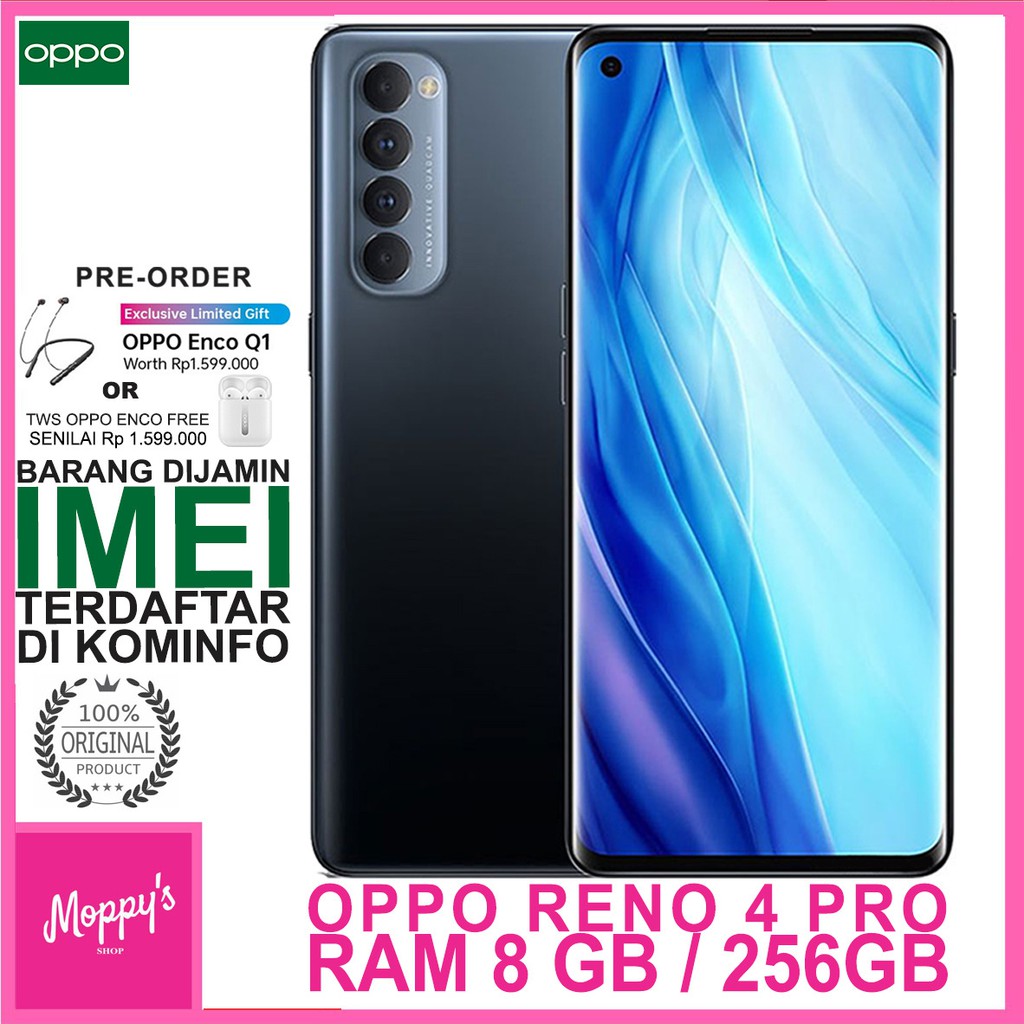 OPPO RENO 4 PRO RAM 8GB ROM 256GB GARANSI RESMI OPPO