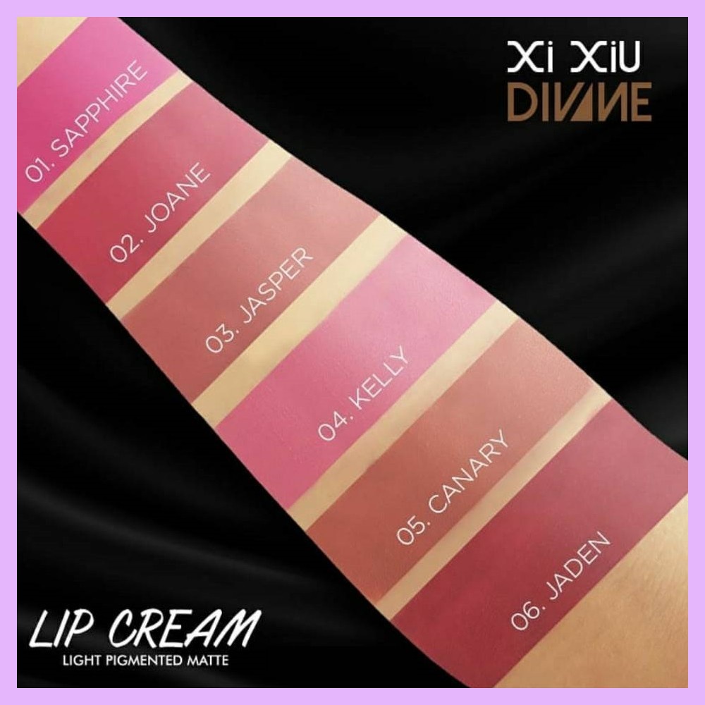 Xi Xiu Divine Lip Cream Light Pigmented Matte Lipcream BPOM XIXIU Mate (VH)