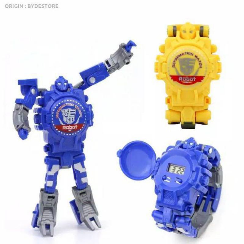 (Grosir)Jam Tangan Anak&quot; unisex Robot Kecil Bahan Plastik(Terima Cod)