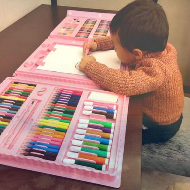 

qhc14 ART Set Crayon 280pcs Warna Alat Menggambar dan Mewarnai Hadiah Anak Anak Crayon Set .,..,.,,,,.,