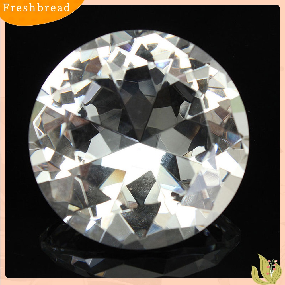 【Fresh】❀40mm Clear Paperweight Faceted Cut Glass Giant Artificial Diamond Jewelry Decor