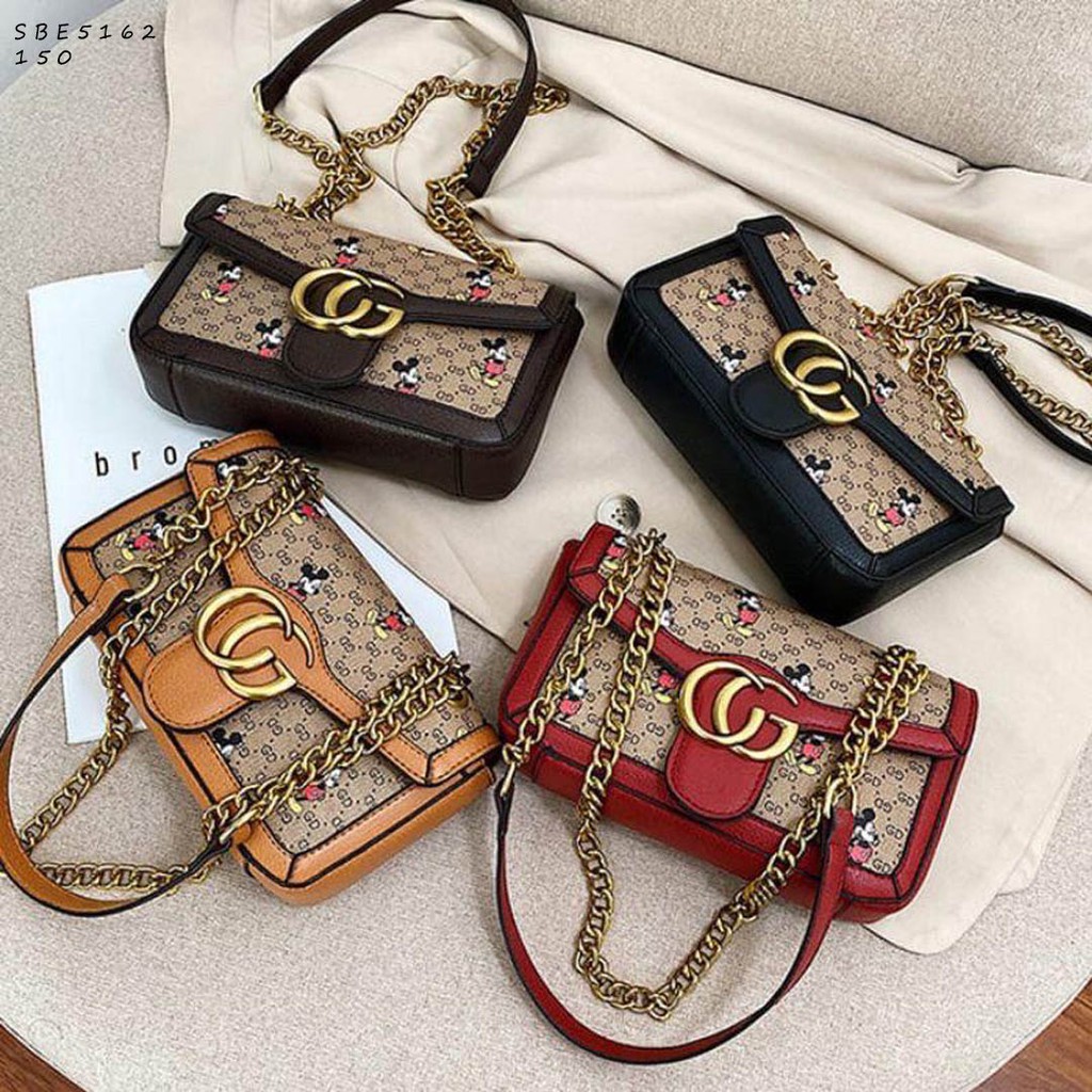 SBE5162 Tas selempang sling bag gucci import cantik wanita