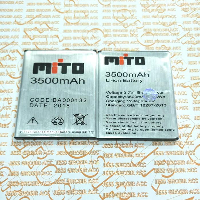 Baterai Battery Double Power MITO BA-000132 BA000132 A880 A990 Champ