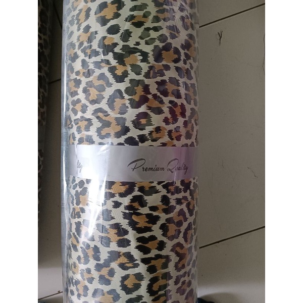 Kain Shakila Premium Motif Leopard Macan harga setengah meter